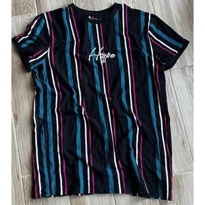 Vox Populi For The People Mens T-Shirt Size XL Vertical Striped Hype